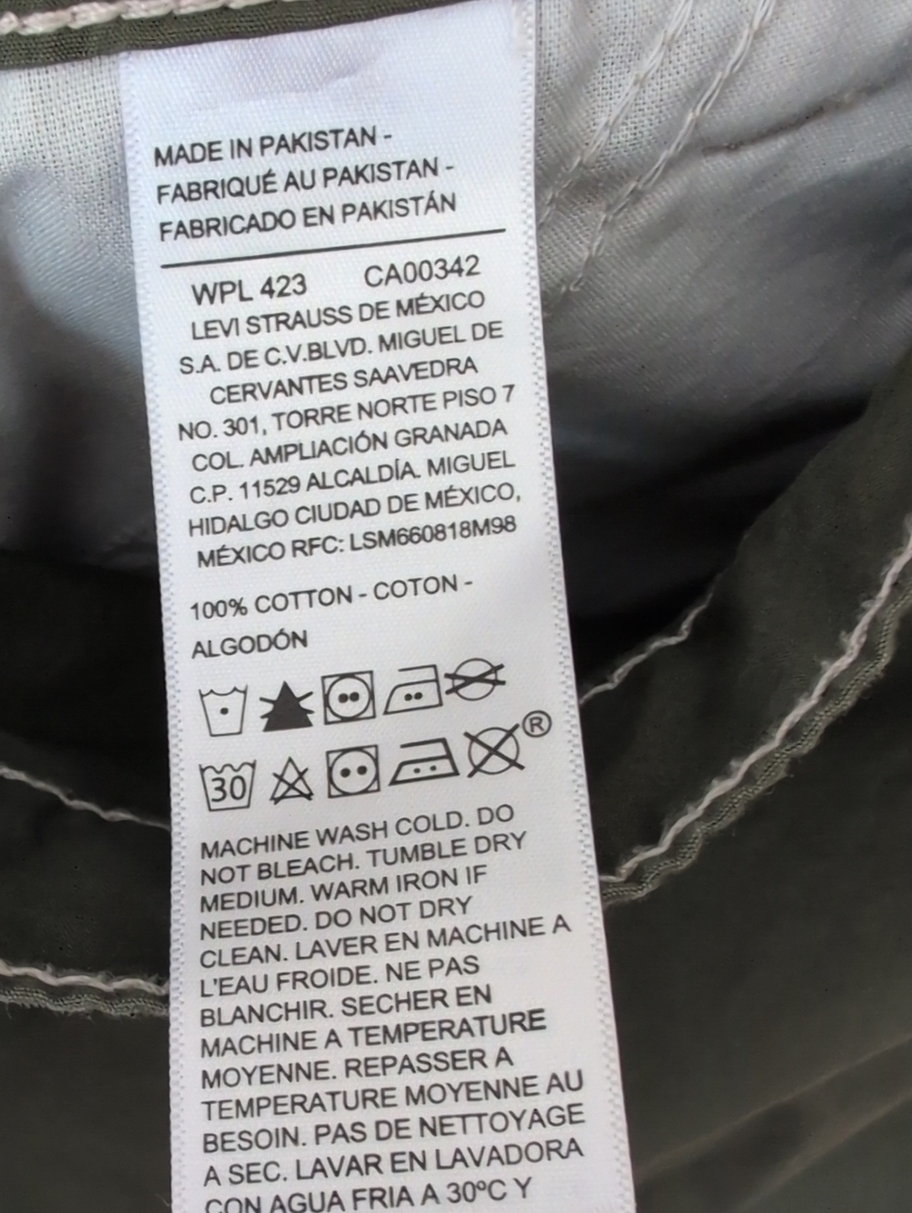 Levi's Dark Olive Cargo Shorts - Picture 6 of 10